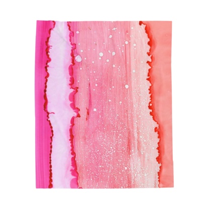 Pink Sunset: Velveteen Plush Blanket - Image 9