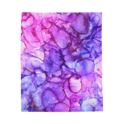 Violet Dream: Velveteen Plush Blanket - Image 9