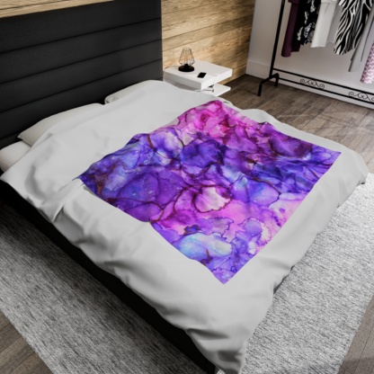 Violet Dream: Velveteen Plush Blanket - Image 12
