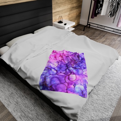 Violet Dream: Velveteen Plush Blanket - Image 8