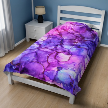 Violet Dream: Velveteen Plush Blanket