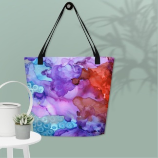 Fire & Ice : Large Tote Bag