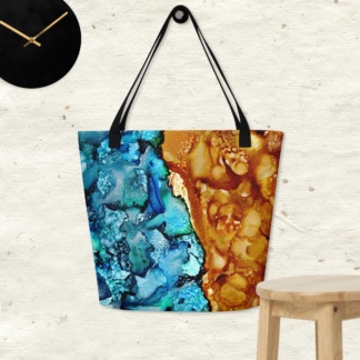 Beach : Large Tote Bag w/ Pocket