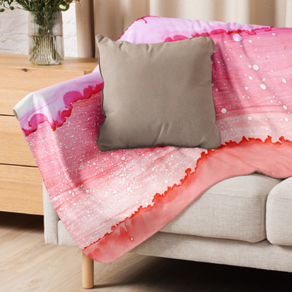 Pink Sunset : Sherpa blanket - Image 2