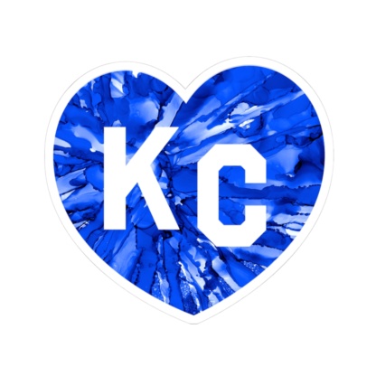 Heart of KC : Royals Kiss-Cut Sticker - Image 2