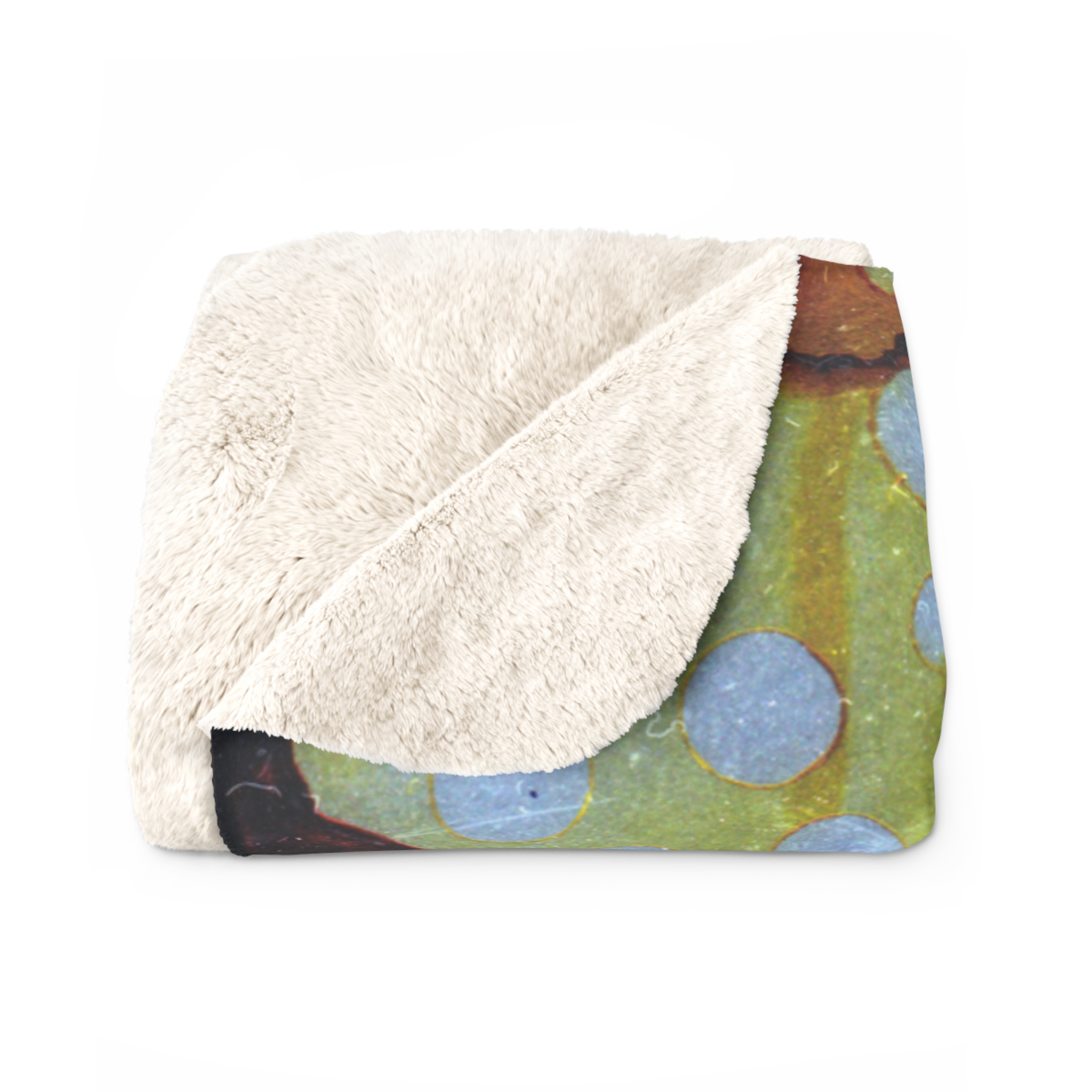 Rainbow Bubbles : Sherpa Fleece Blanket - Image 3