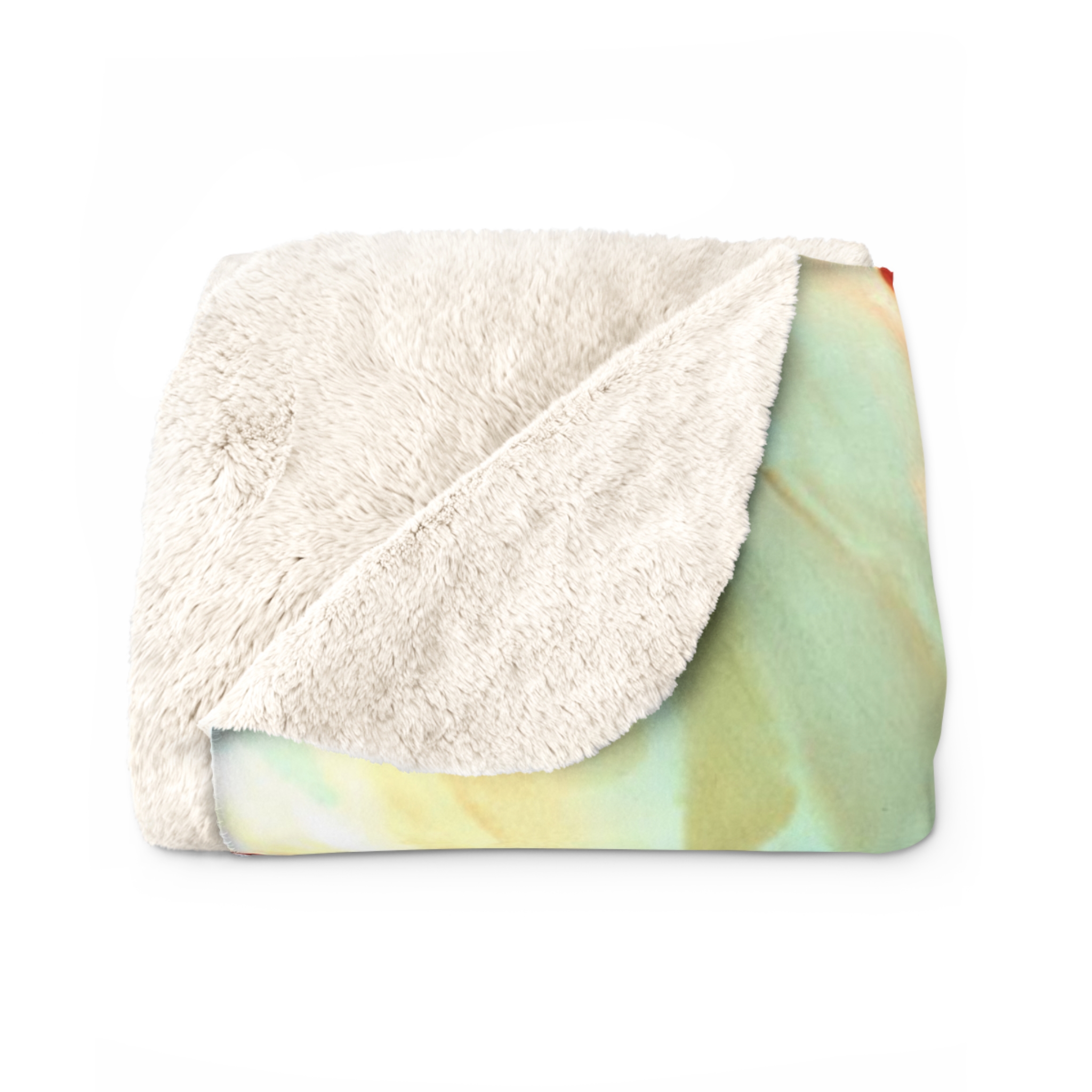 Gentle Flower : Sherpa Fleece Blanket - Image 4