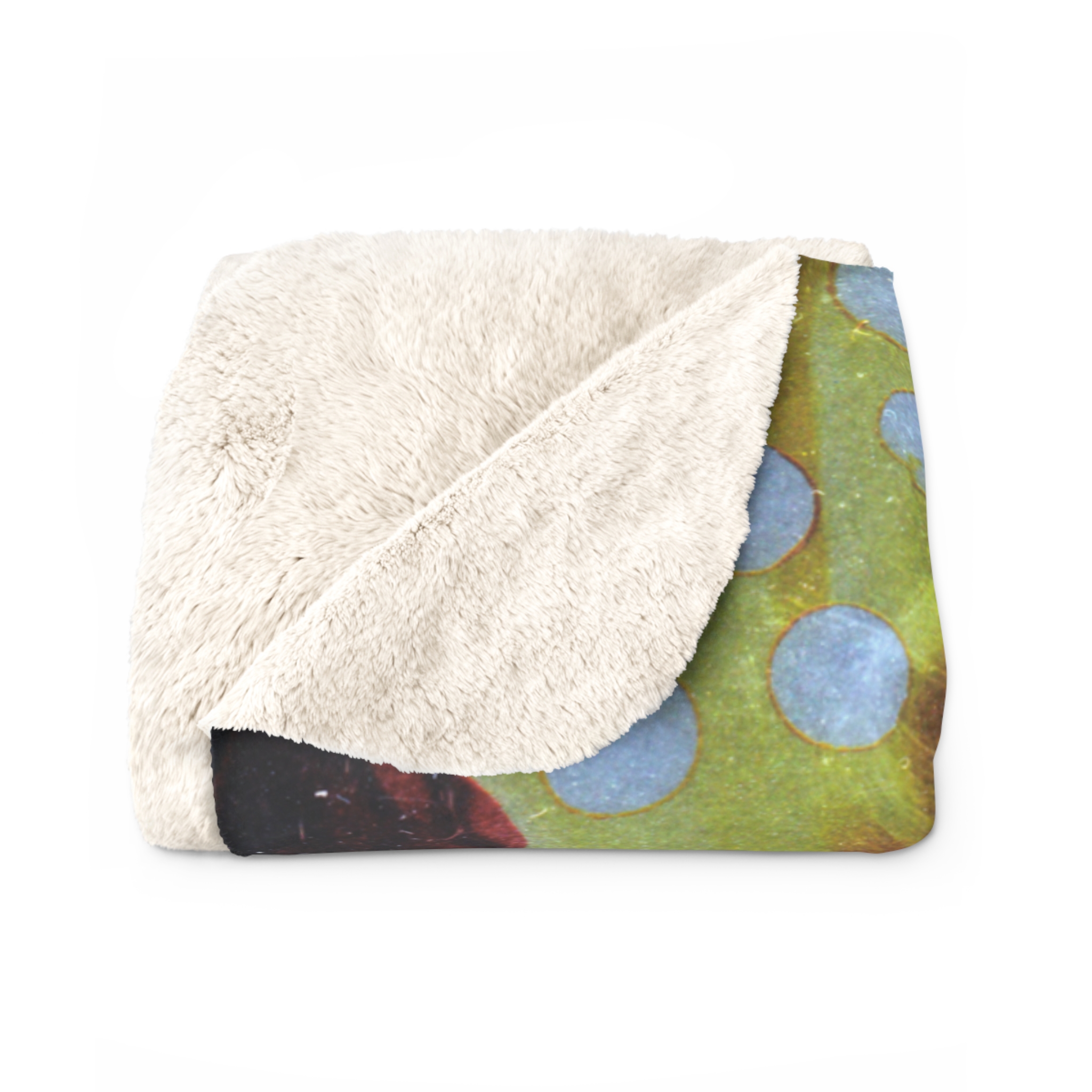 Rainbow Bubbles : Sherpa Fleece Blanket - Image 6