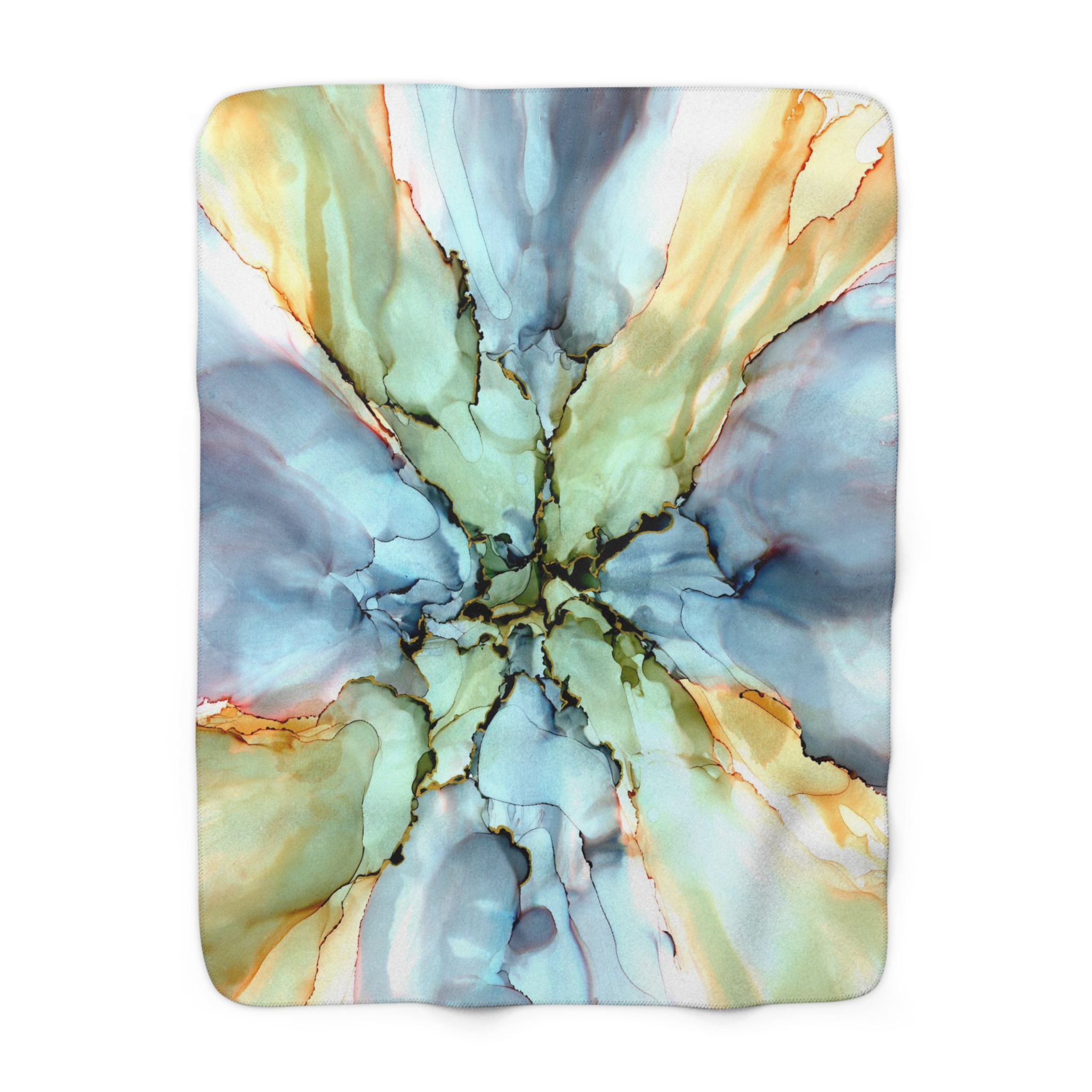 Gentle Flower : Sherpa Fleece Blanket - Image 5