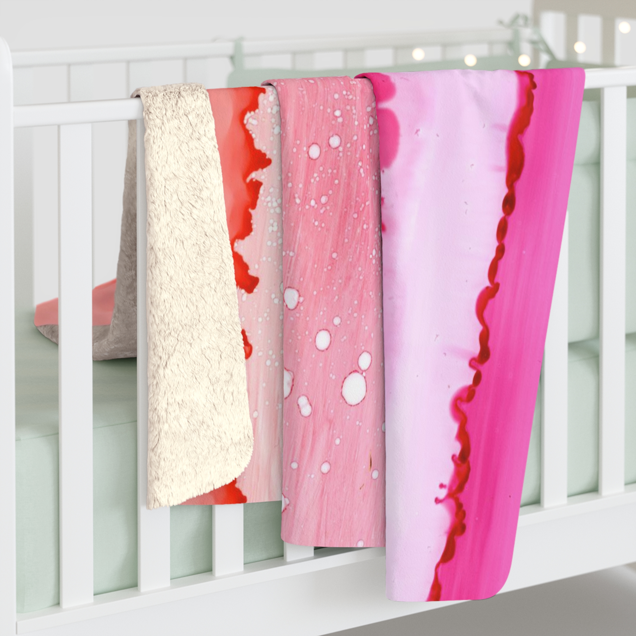 Pink Sunset : Sherpa Fleece Blanket - Image 8