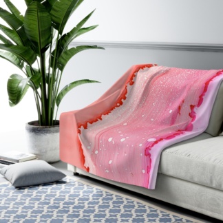 Pink Sunset : Sherpa Fleece Blanket