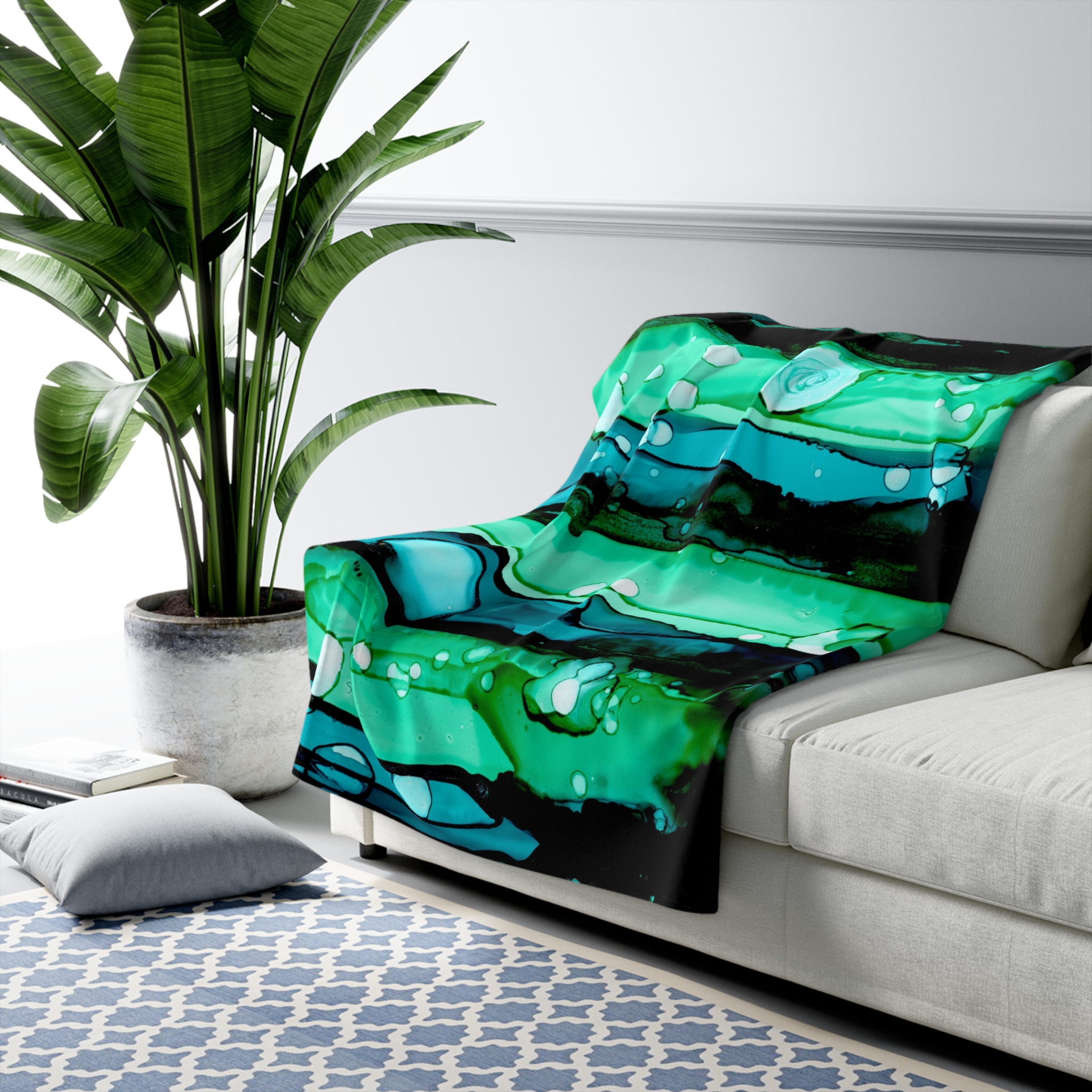 Under the Sea : Sherpa Fleece Blanket - Image 7
