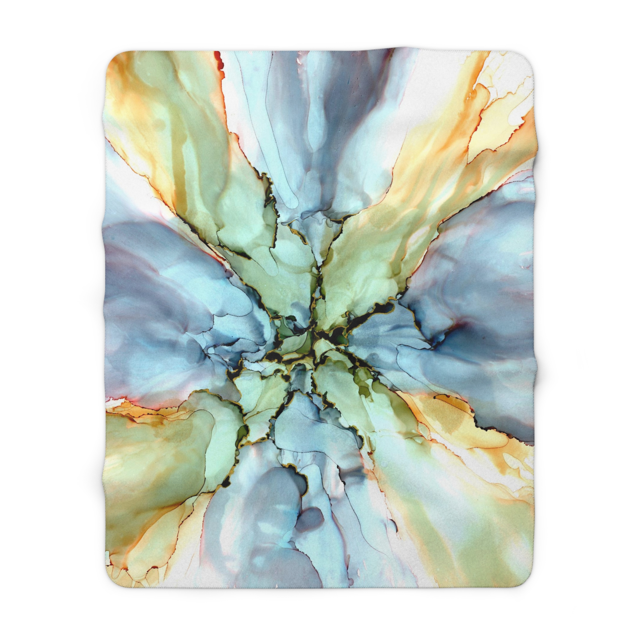 Gentle Flower : Sherpa Fleece Blanket - Image 3
